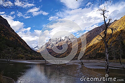 China western sichuan inverted image Stock Photo